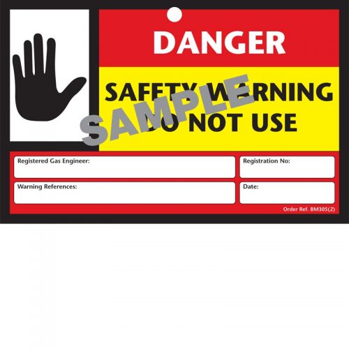 Safety Warning Label Rectangular - BM305