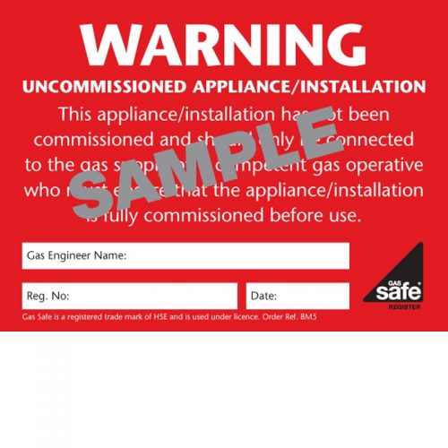 Warning Uncommissioned Appliance – BM5